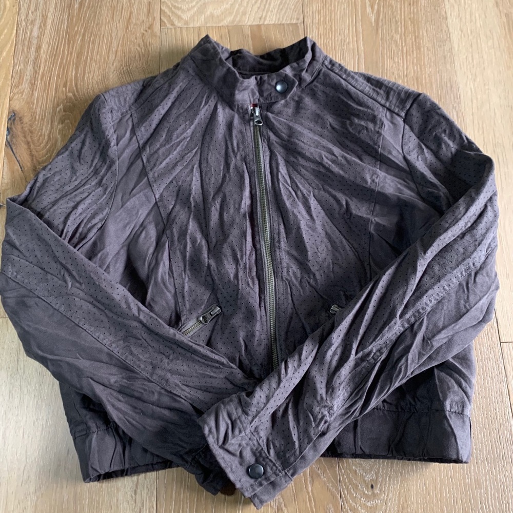 Micro Suede Bomber Jacket !